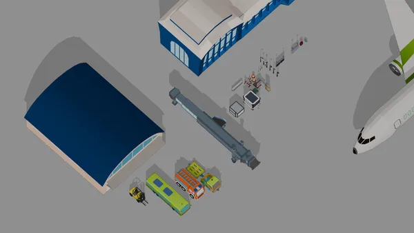 Stylized Low-Poly Airport and Airliners - 3D Asset Pack — Galeri 4