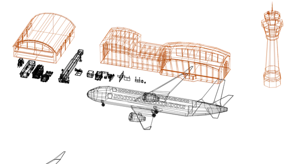 Stylized Low-Poly Airport and Airliners - 3D Asset Pack — Galeri 2