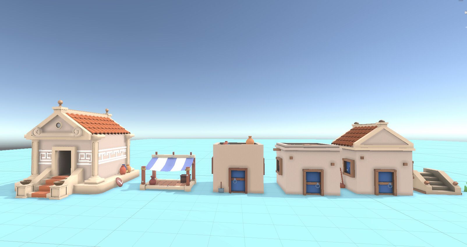 Stylized Town Of Rome — Galeri 3